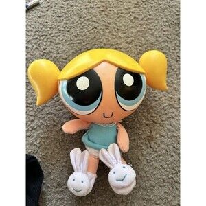 1999 Powerpuff Girls Cartoon Network Talking Bubbles Plush Doll Plastic - Read